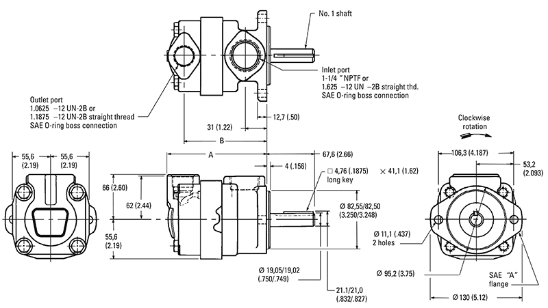 Hydraulic Vane Pump And Spare Parts Diagram